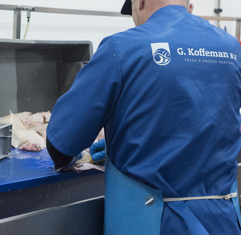 Foto van een vismedewerker